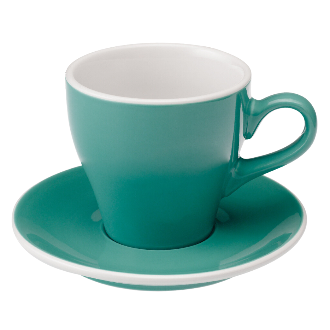 Tulip 280ml Latte Cup & Saucer Set