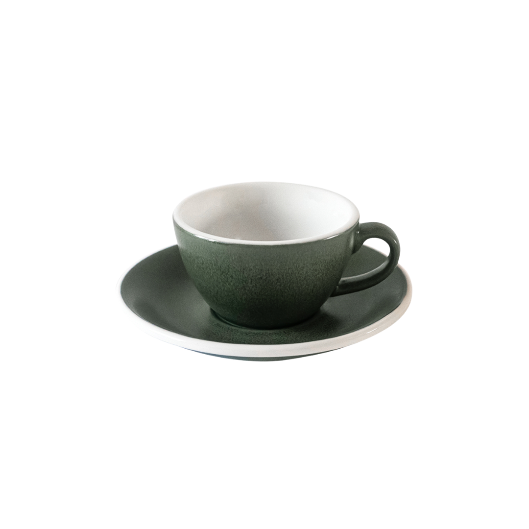 Egg 150ml Flat White Cup &  Saucer Set (Nature Series)