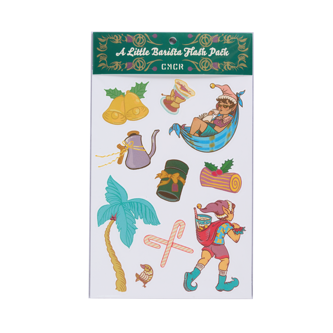 Temporary Tattoo Sticker Festive Common Man Coffee Roasters CMCR SG